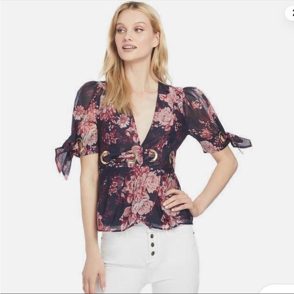 alice McCALL | Only Everything Blouse | Revolve | Purple Floral Wrap | Small